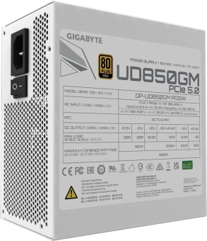 Блок питания Gigabyte ATX 850W GP-UD850GM 80+ gold (20+4pin) APFC 120mm fan 8xSATA Cab Manag RTL - купить недорого с доставкой в интернет-магазине