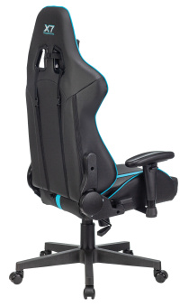 Кресло игровое A4Tech X7 GG-1200 черный/голубой эко.кожа крестов. пластик - купить недорого с доставкой в интернет-магазине