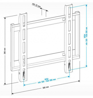 Кронштейн для телевизора Holder LCD-F2608 черный 22"-47" макс.40кг настенный фиксированный - купить недорого с доставкой в интернет-магазине