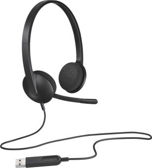 Наушники с микрофоном Logitech H340 черный 1.8м накладные USB оголовье (981-000475) - купить недорого с доставкой в интернет-магазине