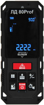 Лазерный дальномер Elitech ЛД 80Prof 2кл.лаз. 670нм цв.луч. красный (188613) - купить недорого с доставкой в интернет-магазине