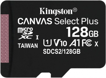Флеш карта microSDXC 128Gb Class10 Kingston SDCS2/128GBSP Canvas Select Plus w/o adapter - купить недорого с доставкой в интернет-магазине