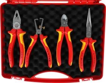 Набор инструментов Knipex KN-002015 4 предмета диэлектр.покр. (жесткий кейс) - купить недорого с доставкой в интернет-магазине
