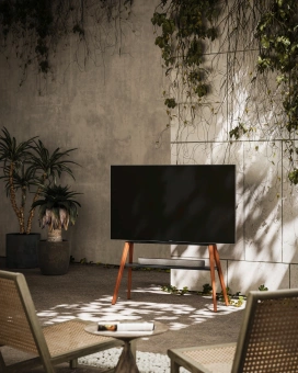 Подставка для телевизора Cactus CS-ST3647BKWN черный/орех 49"-75" макс.40кг напольный - купить недорого с доставкой в интернет-магазине
