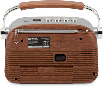 Радиоприемник портативный Hyundai H-PSR200 дерево коричневое/серебристый USB microSD - купить недорого с доставкой в интернет-магазине