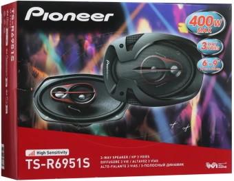 Колонки автомобильные Pioneer TS-R6951S 400Вт 4Ом 16x23см (6x9дюйм) (ком.:2кол.) коаксиальные трехполосные - купить недорого с доставкой в интернет-магазине