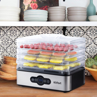 Сушка для фруктов и овощей Kitfort КТ-1914 5под. 240Вт черный - купить недорого с доставкой в интернет-магазине