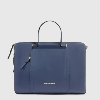 Сумка женская Piquadro Circle CA4021W92/BLU4 с отделением для ноутбука 15.6" синяя натур.кожа - купить недорого с доставкой в интернет-магазине