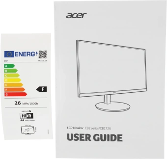 Монитор Acer 27" Vero CB272UE3bmiprux черный IPS LED 1ms 16:9 HDMI M/M матовая HAS Piv 350cd 178гр/178гр 2560x1440 100Hz FreeSync DP 2K USB 7.89кг - купить недорого с доставкой в интернет-магазине