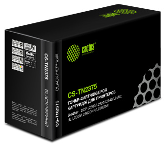 Картридж лазерный Cactus CS-TN2375 TN-2375 черный (2600стр.) для Brother DCP L2500/L2520/L2540/L2560 - купить недорого с доставкой в интернет-магазине