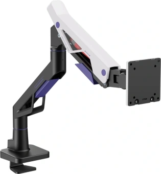 Кронштейн для мониторов Ultramounts UM741BW черный/белый 24"-57" макс.30кг крепление к столешнице поворот и наклон - купить недорого с доставкой в интернет-магазине