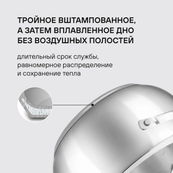 Кастрюля Rondell Calypso RDS-1671 3.8л. d=20см (с крышкой) стальной - купить недорого с доставкой в интернет-магазине