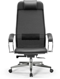 Кресло Метта ErgoLife Comfort черный сиденье черный сетка с подголов. крестов. металл хром - купить недорого с доставкой в интернет-магазине