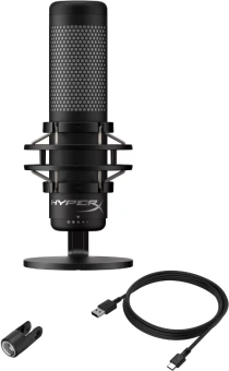 Микрофон проводной HyperX QuadCast 2 3м черный - купить недорого с доставкой в интернет-магазине