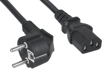 Шнур питания Cabeus PC-186-VDE-3M C13-Schuko проводник.:3x0.75мм2 3м 220/250В 6А черный - купить недорого с доставкой в интернет-магазине