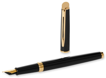 Ручка перьев. Waterman Hemisphere (CWS0920610) Mars Black GT F сталь нержавеющая подар.кор. - купить недорого с доставкой в интернет-магазине