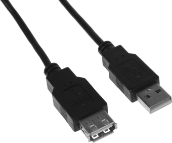 Кабель-удлинитель KingPrice KP-AmAf-v2-1.5m ver2.0 USB A(m) USB A(f) 1.5м черный - купить недорого с доставкой в интернет-магазине