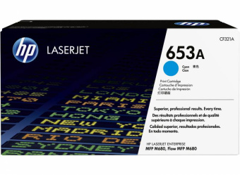 Картридж лазерный HP 653A CF321A голубой (16000стр.) для HP MFP M680 - купить недорого с доставкой в интернет-магазине