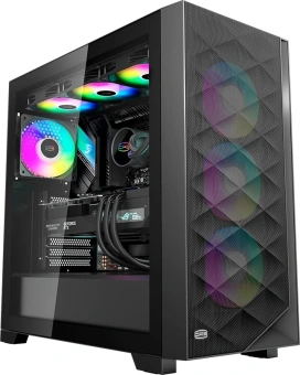 Корпус PcCooler C3D510 BK ARGB черный без БП ATX 5x120mm 5x140mm 2xUSB3.0 audio bott PSU - купить недорого с доставкой в интернет-магазине