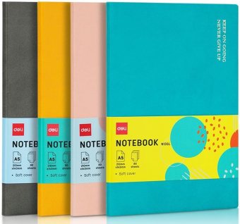 Блокнот Deli EN135LGREY A5 210х143мм искусст. кожа 80л линейка мягкая обложка серый - купить недорого с доставкой в интернет-магазине