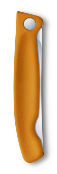 Нож кухонный Victorinox Swiss Classic (6.7836.F9B) стальной для овощей лезв.110мм серрейт. заточка оранжевый блистер - купить недорого с доставкой в интернет-магазине