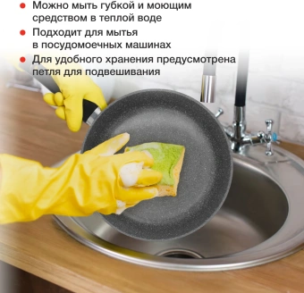 Сковорода Starwind Chef Induction SW-CHI4026GR круглая 26см покрытие: Pfluon ручка несъемная (без крышки) серый - купить недорого с доставкой в интернет-магазине