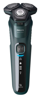 Бритва роторная Philips SkinIQ S5584/50 реж.эл.:3 питан.:аккум. темно-синий - купить недорого с доставкой в интернет-магазине