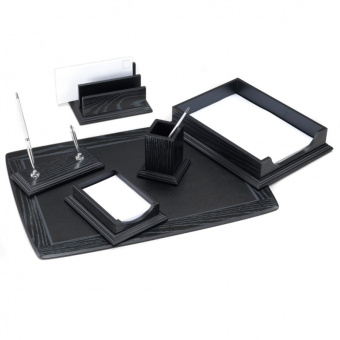 Настольный набор Good Sunrise BK6DX-1 (6 предметов) дуб дерево/МДФ черный - купить недорого с доставкой в интернет-магазине