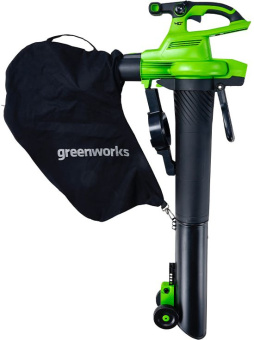 Воздуходувка-пылесос Greenworks GD40BV пит.:от аккум. зеленый/черный - купить недорого с доставкой в интернет-магазине