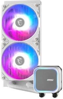 Система водяного охлаждения MSI Mag Coreliquid A13 240 ARGB Soc-AM5/AM4/1700/1851 белый 3-pin 31.3dB Al 280W Ret (306-7ZWHA31-L80) - купить недорого с доставкой в интернет-магазине