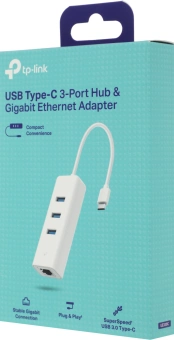 Сетевой адаптер Gigabit Ethernet TP-Link UE330C USB Type-C - купить недорого с доставкой в интернет-магазине