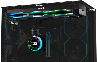 Система водяного охлаждения Lian-Li HydroShift II LCD-C 360TL ARGB Soc-AM5/AM4/1700/1851 черный 4-pin 33dB Al+Cu LCD Ret (G89.GHS2LCD36TB.R0) - купить недорого с доставкой в интернет-магазине