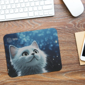 Коврик для мыши Cactus White Cat 220x180x2мм (CS-MPC-P06XS) - купить недорого с доставкой в интернет-магазине