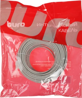 Патч-корд Buro UTP-5E-25M-G-LSZH 1Гбит/с UTP 4 пары cat.5E 25м серый RJ-45 (m)-RJ-45 (m) - купить недорого с доставкой в интернет-магазине