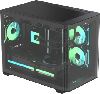 Корпус Formula Crystal U2M Floe черный без БП mATX 1xUSB3.0 1xUSB3.1 audio bott PSU - купить недорого с доставкой в интернет-магазине