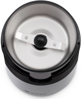 Кофемолка Vitek VT-1540 SR 120Вт сист.помол.:ротац.нож вместим.:40гр серебристый - купить недорого с доставкой в интернет-магазине