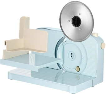 Ломтерезка Kitfort КТ-6268 150Вт (нарезка до 15мм) голубой/белый - купить недорого с доставкой в интернет-магазине