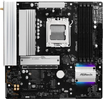 Материнская плата Asrock A620AM Pro RS WiFi Socket AM5 AMD A620A 4xDDR5 mATX AC`97 8ch(7.1) 2.5Gg RAID+HDMI+DP - купить недорого с доставкой в интернет-магазине