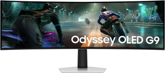 Монитор Samsung 49" Odyssey OLED G9 S49DG910SIXCI серебристый OLED LED 32:9 HDMI полуматовая HAS 250cd 178гр/178гр 5120x1440 144Hz FreeSync Premium Pro DP USB 12.9кг - купить недорого с доставкой в интернет-магазине
