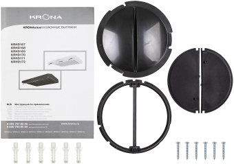 Вытяжка козырьковая Krona Osten 500 Pb черный управление: кнопочное (1 мотор) - купить недорого с доставкой в интернет-магазине