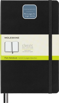 Блокнот Moleskine CLASSIC EXPENDED QP062EXP Large 130х210мм 400стр. нелинованный твердая обложка черный - купить недорого с доставкой в интернет-магазине
