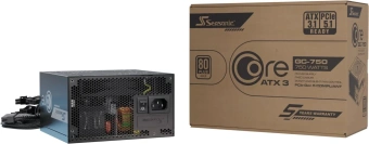 Блок питания Seasonic ATX 750W Core V2 GC-750 80+ gold (20+4pin) APFC 120mm fan 2xSATA RTL - купить недорого с доставкой в интернет-магазине