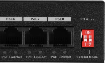 Коммутатор Dahua DH-PFS3010-8ET-65 10x100Мбит/с 8PoE+ 65W неуправляемый - купить недорого с доставкой в интернет-магазине