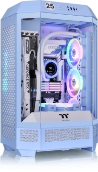 Корпус Thermaltake The Tower 300 Hydrangea голубой без БП mATX 8x120mm 6x140mm 2xUSB3.0 audio bott PSU - купить недорого с доставкой в интернет-магазине
