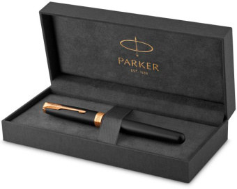 Ручка перьев. Parker Sonnet Core F528 (CW1931516) Matte Black GT F сталь нержавеющая подар.кор. - купить недорого с доставкой в интернет-магазине