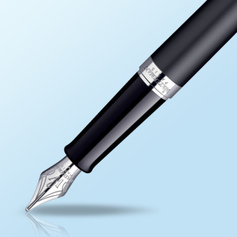 Ручка перьев. Waterman Hemisphere (CWS0920810) Matte Black CT F сталь нержавеющая подар.кор. - купить недорого с доставкой в интернет-магазине