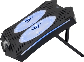 Подставка для ноутбука Digma D-NCP180-2x110RGB 18" 410x280x34мм 20дБ 2xUSB 2x 110ммFAN 700г Fan-control пластик ABS черный - купить недорого с доставкой в интернет-магазине