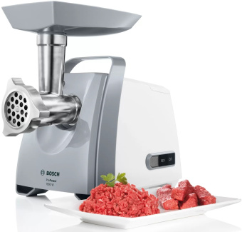 Мясорубка Bosch ProPower MFW66020 1800Вт белый/серый - купить недорого с доставкой в интернет-магазине