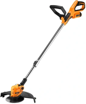 Триммер электрический Deko DKTR12 1х2.5Ач аккум. неразбор.штан. реж.эл.:леска/нож/диск - купить недорого с доставкой в интернет-магазине