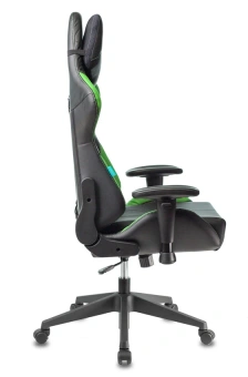 Кресло игровое Zombie VIKING 5 AERO черный/салатовый эко.кожа с подголов. крестов. пластик - купить недорого с доставкой в интернет-магазине